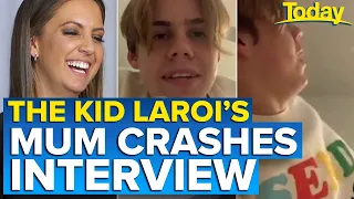 The Kid LAROI's mum interrupts interview 😂 | Today Show Australia
