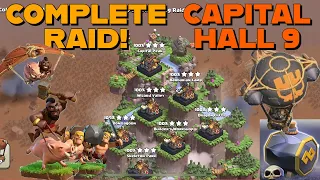 CAPITAL HALL 9 COMPLETE RAID! Easy attack strategies that anyone can do | Clan Capital