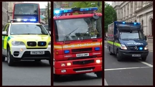 Fire Engines, Police Cars and Ambulances responding - Compilation 13