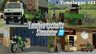 BAU eines NEUEN HOFLADENS mit MERCEDES 817! 🤩🏡 VOLLGAS mit SIMSON S51! 💪🛵💨 | [LS22] - Timelapse #21