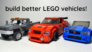 Tips and Tricks For Creating Better LEGO Vehicle Mocs part 2!