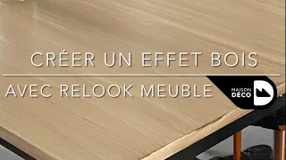 J’ai testé la peinture relook meuble effet bois de chez Maison Déco sur du mélaminé