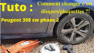 TUTO : PEUGEOT 308 PHASE 2 REMPLACEMENT DES DISQUES/PLAQUETTES AV !