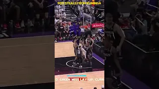 63 FOX STEAL THE BALL FROM KUMINGA, GREEN MISSES EASY LAY UP GSW vs KINGS