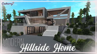 Bloxburg || Modern Hillside Family Home || No Large Plot || Speed Build