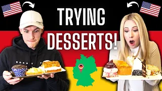 🇩🇪 Americans Trying EVERY Dessert from a local German Bakery!