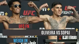 UFC weigh in | Vinicius Oliveira vs Bernardo Sopai