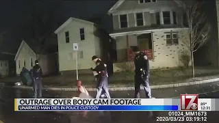 Outrage over body cam footage after unarmed man dies in police custody