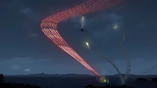 ArmA 3 - Pilot Ejects 1 Second Before Impact - C-RAM - Phalanx CIWS - Tracer firing - Simulation