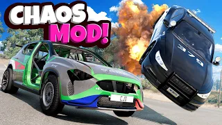 CHAOS MOD But It's During a POLICE CHASE in BeamNG Drive!