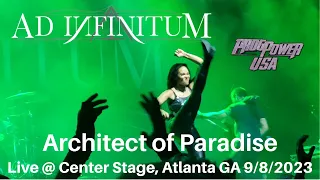 Ad Infinitum - Architect of Paradise LIVE @ ProgPower USA Center Stage Atlanta GA 9/8/2023