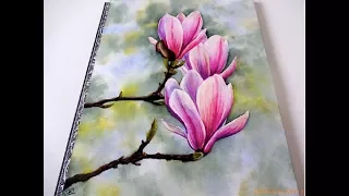 Watercolor Magnolia Painting Tutorial