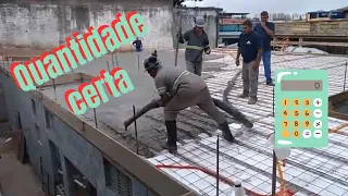 Cálculo de concreto para laje H8 e H12. Como calcular volume de concreto para encher laje?