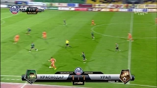 Fedor Smolov's goal. FC Krasnodar vs FC Ural | RPL 2014/15