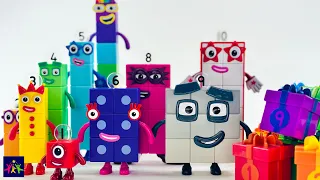 Numberblock Birthday Party! Kids open surprise presents & learn to count 1 to 10 with NUMBERBLOCKS