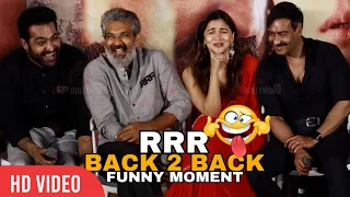 RRR Trailer Launch | BACK 2 BACK FUNNY MOMENT | NTR, Alia Bhatt, Ajay Devgn, SS Rajamouli