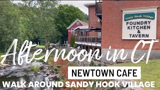 Sandy Hook Village Newtown CT walk around and visit to Newtown Cafe