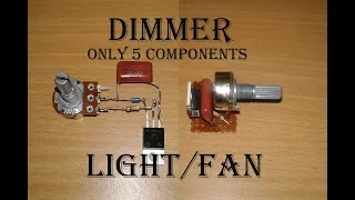 Simple Light Dimmer / Fan regulator or dimmer with BT 136