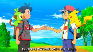 Ash says Goodbye to Goh - Ash & Goh's Final Goodbye in Pokemon journeys episode 136 (eng subbed)