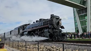 Steam Engine CP 2816 pulling out of Davenport, IA!