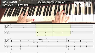 BON JOVI   IT'S MY LIFE KEYS PIANO LESSON
