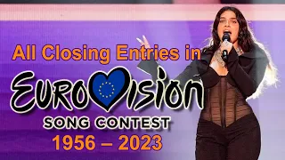 All Closing Entries in Eurovision Song Contest (1956-2023)