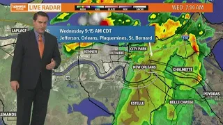 Heavy rain and flooding across New Orleans this morning