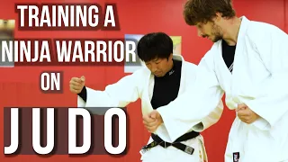 First Judo Lesson For Ninja Warrior | Anton Fomenko is Extremely Well-Balanced and Strong!