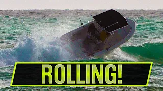 BOATS ROLLING HARD IN ROUGH SEAS | ROUGH INLETS | Boats at Jupiter Inlet