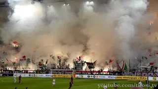 Legia Warszawa - Lech Poznań, pyroshow, choreography and support