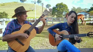 A Viola Cura o Despeito - Interpretação Evaldo Carvalho e Jaqueline ( Pai e Filha)