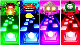 CHOO CHOO CHARLES vs MCQUEEN EATER vs THOMAS THE TRAIN vs HOUSE HEAD,TILES HOP EDM RUSH,MUSIC GAMES