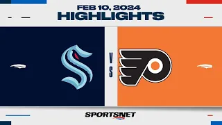 NHL Highlights | Kraken vs. Flyers  - February 10, 2024