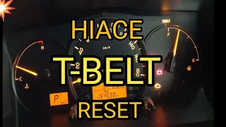 How to reset timing belt reminder on toyota hiace 1KD