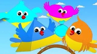 Five Little Naughty Birds Jumping On The Tree, Cartoon Videos & Nursery Rhymes for Children