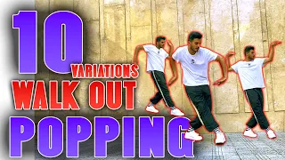 10 WALK OUT in 10 different styles| POPPING DANCE tutorial | ALIREZA SONIC