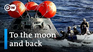 NASA's Artemis 1 Orion space capsule splashes down in Pacific | DW News
