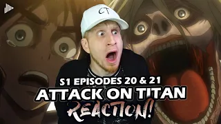 NOT AGAIN!!! | ATTACK ON TITAN S1 EP20 & 21 REACTION!!! (Erwin Smith, Crushing Blow)