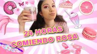 24 HORAS COMIENDO ROSA 💞👛 | All day eating pink 🌸 | RETO LOOVE_31