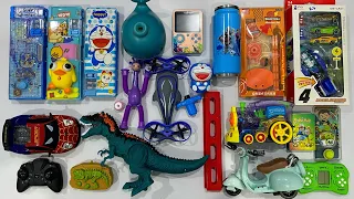 My Latest Toys Collection, Domino Train, Pencil box, Doraemon Spinner, Video Game, Stationery set