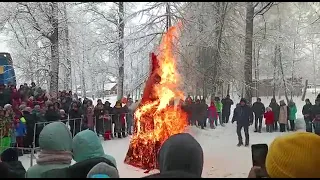 сжигание чучела на масленицу