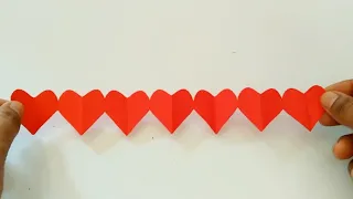 Paper Heart Chain Tutorial // Valentine's Day Craft..