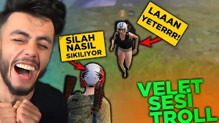 İLK DEFA OYNUYOMUŞ GİBİ YAPIP VELET SESİ İLE TROLLEDİM !! PUBG Mobile