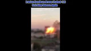 Iranian Kamikaze Drone Shahed-136 Striking Odessa Again