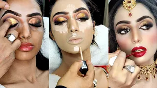 CUT CREASE BRIDAL EYES MAKE-UP ((tutorial))@zaidzeeinformative#vlog