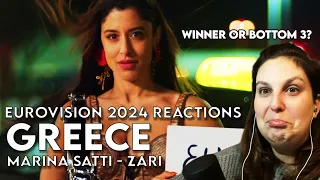 🇬🇷 Marina Satti - ZARI REACTION | Eurovision 2024 Greece reaction