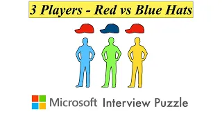 Red Hat vs Blue Hat Puzzle || Microsoft Interview Puzzles