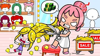 Bad Mom Cut My Golden Hair For Money | Toca Sad Story | Toca Boca Life World | Toca Animation