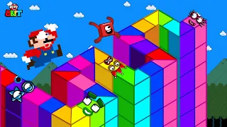 Numberblocks Snake Calamity Maze: Can Mario and Numberblocks 1 vs Numberblocks Snake |Game Animation