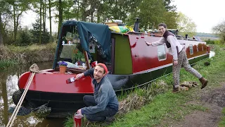 Starting to paint our NARROWBOAT home | Life on the UK canals | EP47